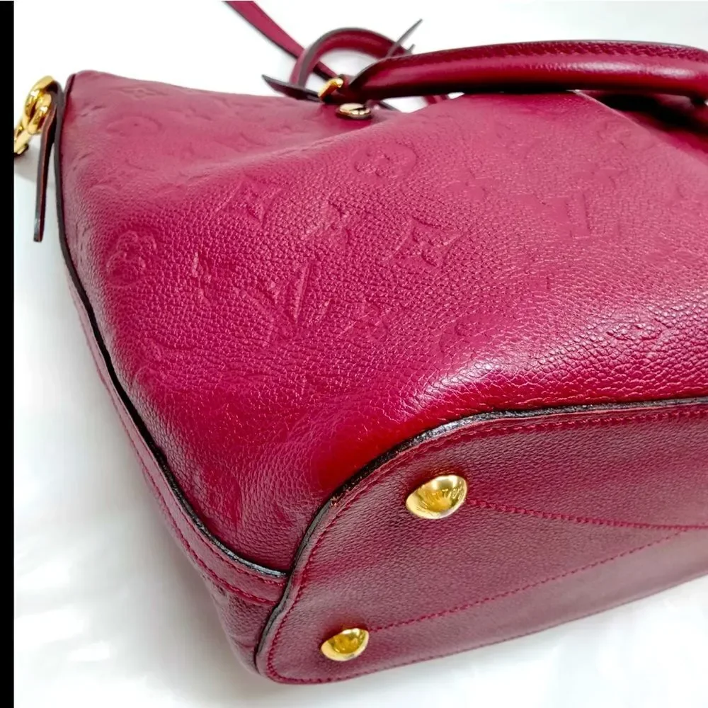Auth Louis Vuitton LV Shoulder Bag M50638  MAZARINE PM Red Monogram Empreinte